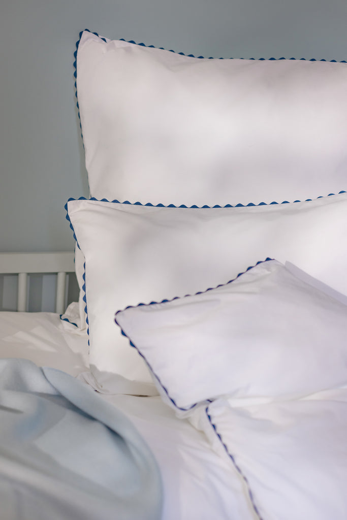 Taie d'oreiller percale enfant Bleu matelot