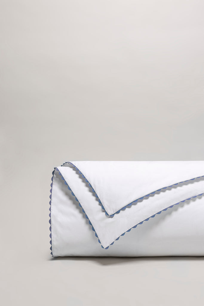 Housse de couette percale enfant Bleu céleste