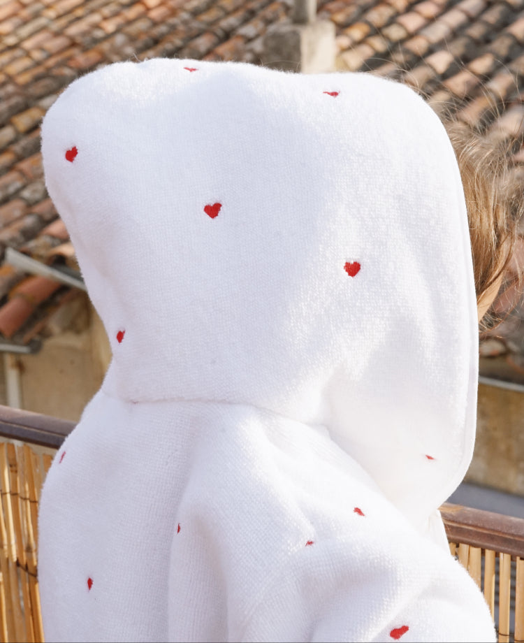 Peignoir de bain enfant Mini coeurs