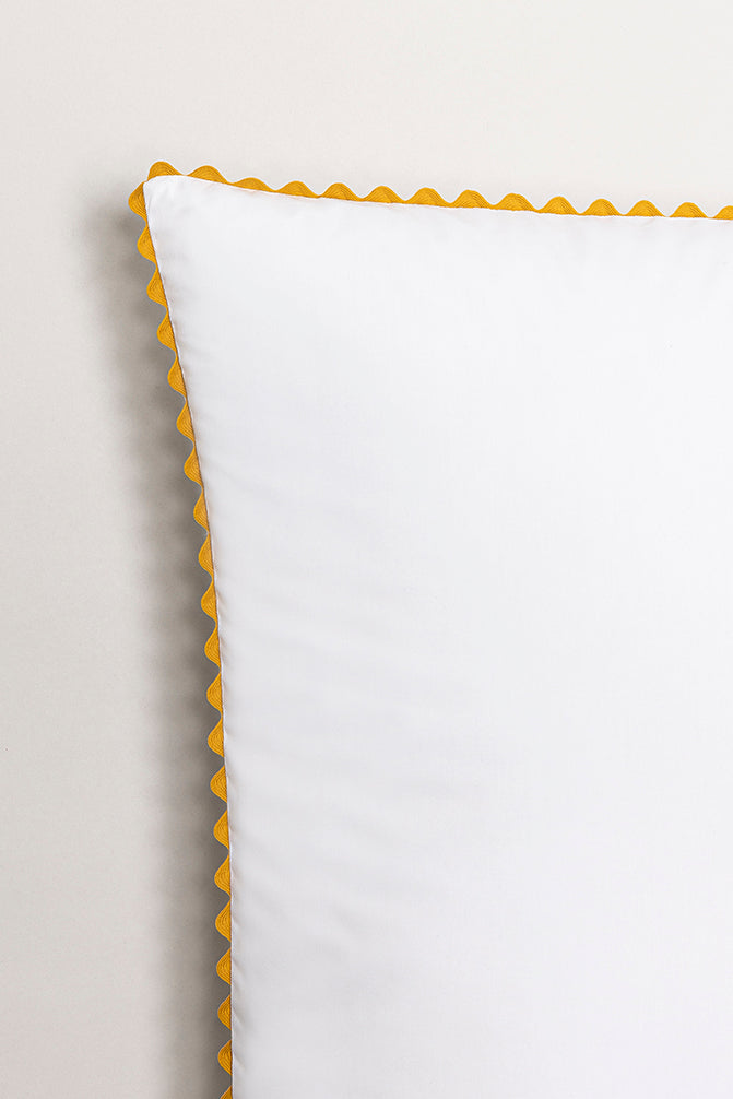 Taie d'oreiller percale enfant Jaune bouton d or