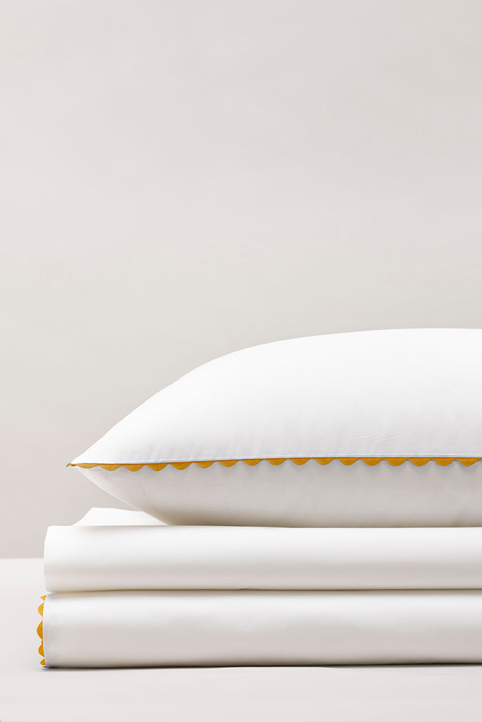 Parure de lit percale enfant Jaune bouton d or